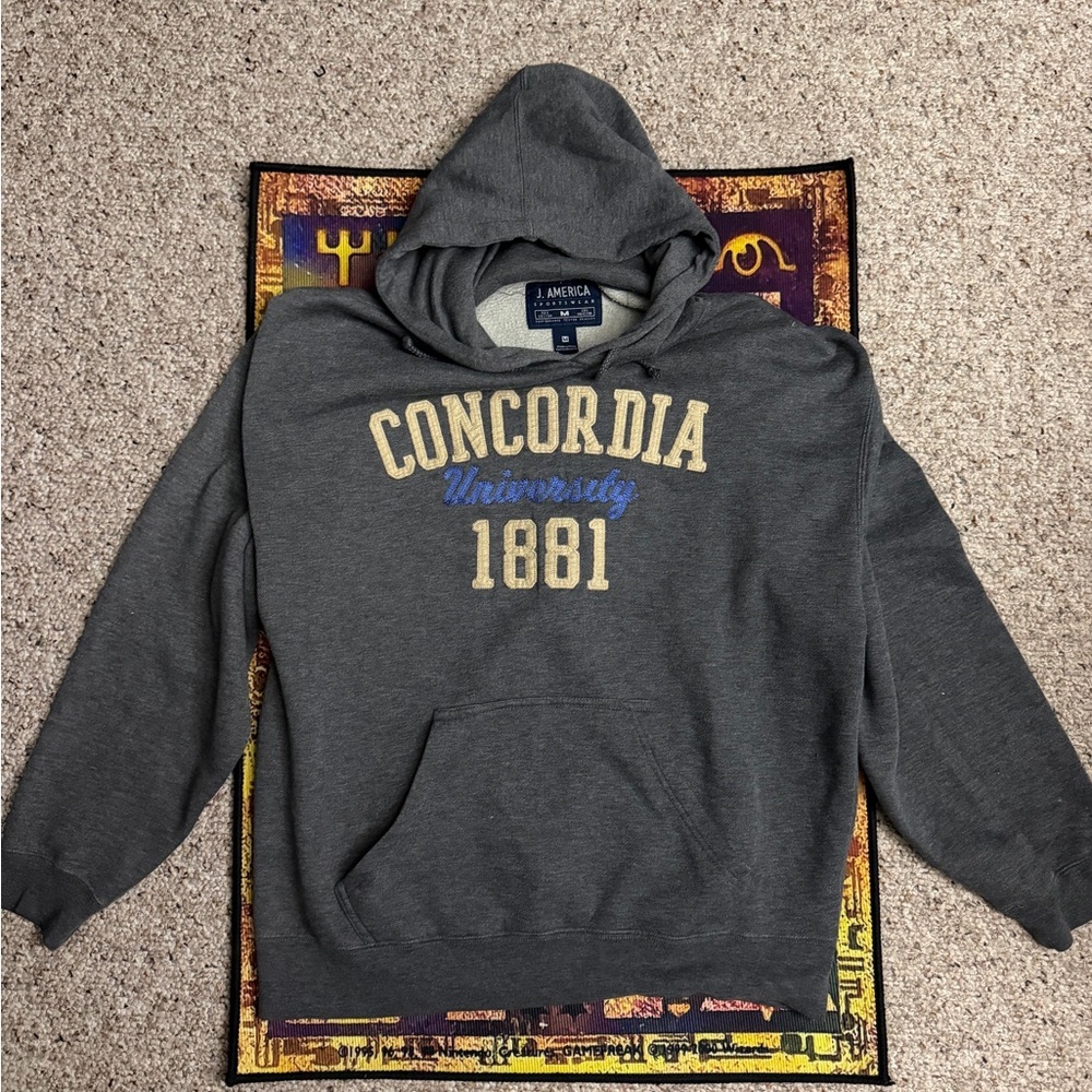 J. America Vintage Gray Concordia University Hoodie